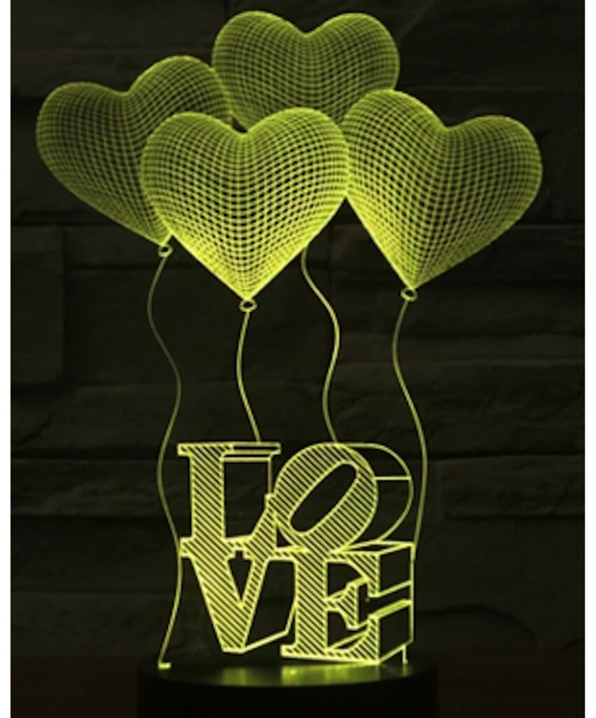 Corazones cuatro 851x1024 - Lámpara cuatro corazones