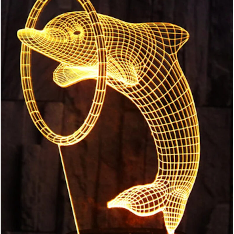 Delfin con aro 800x800 - Lámpara puercoespín