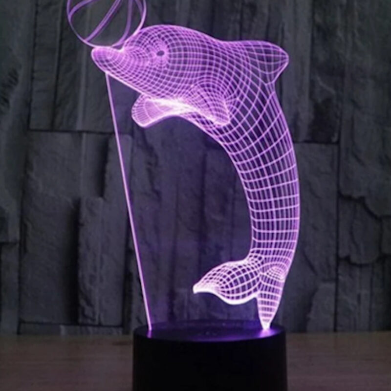 Delfin con pelota 800x800 - Lámpara Stitch