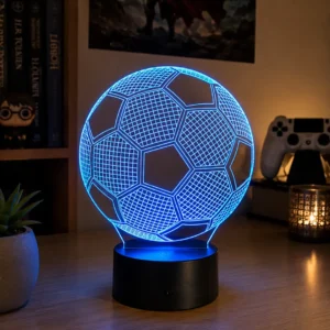 Lámpara LED personalizada balón de fútbol con nombre personalizado