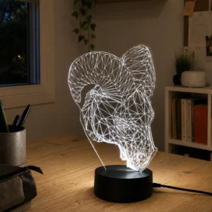 Lámpara LED personalizada cabra con nombre personalizado