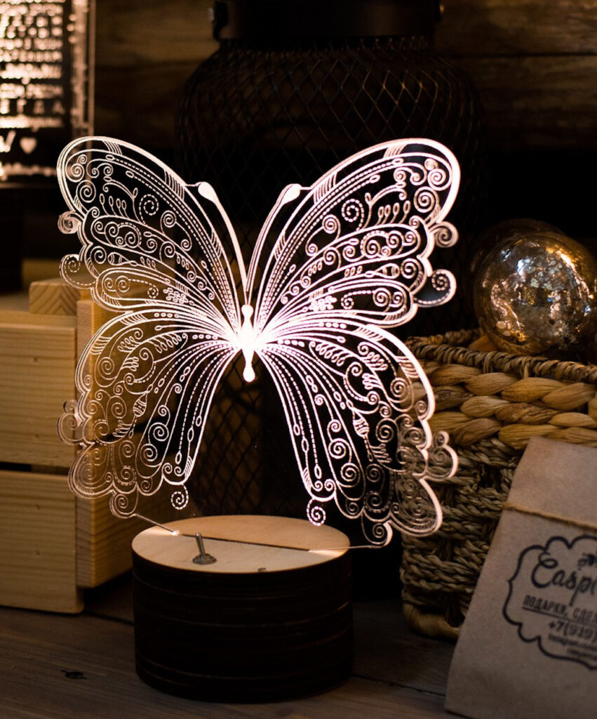 Mariposa 1 851x1024 - Lámpara Mariposa