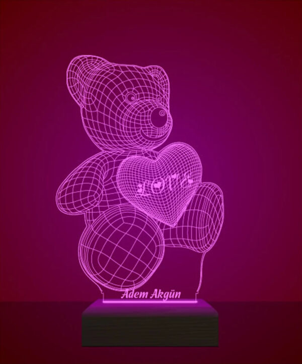 Lámpara oso corazón