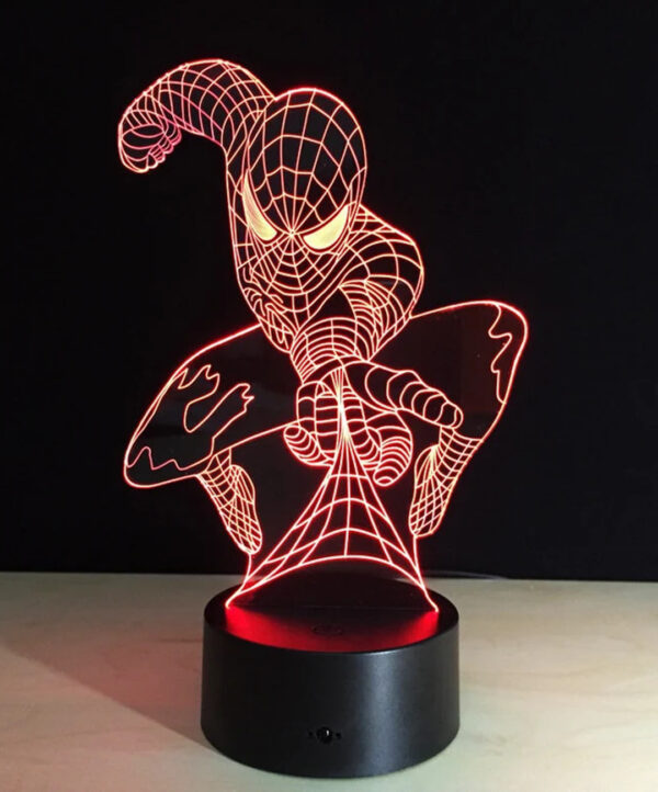 Lámpara Spiderman telaraña