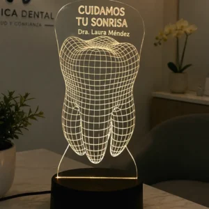 Lámpara LED personalizada Diente con nombre
