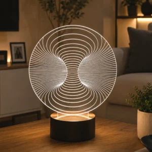 Lámpara LED personalizada Circular con nombre
