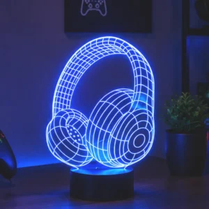 Lámpara LED personalizada auriculares con nombre personalizado