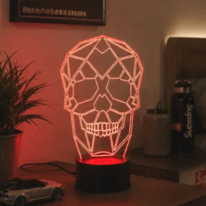 Lámpara LED personalizada calavera con nombre personalizado