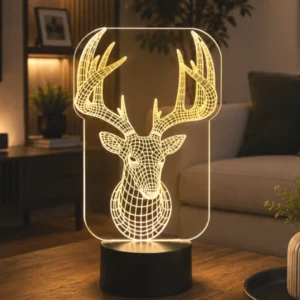 Lámpara LED personalizada ciervo con nombre personalizado