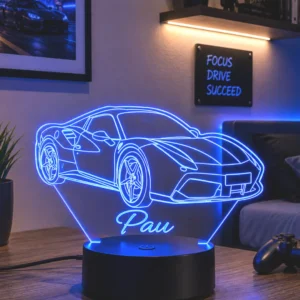Lámpara LED personalizada coche con nombre personalizado