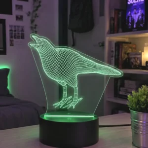 Lámpara LED personalizada Cuervo con nombre