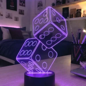 Lámpara LED personalizada Dados con nombre