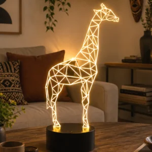 Lámpara LED personalizada Jirafa para decoración infantil grabada en metacrilato