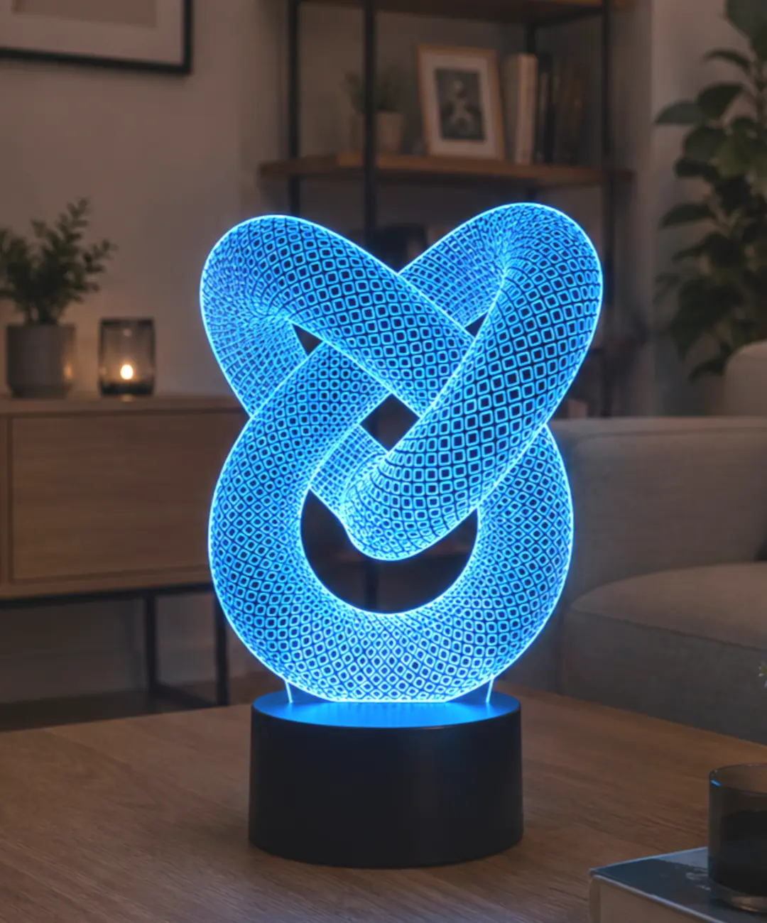Lámpara LED personalizada Nudo con nombre grabado