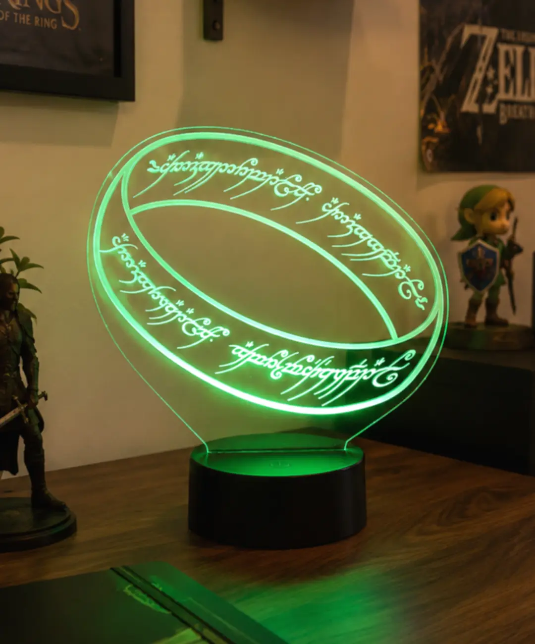Lámpara LED personalizada El Señor de los Anillos con nombre grabado