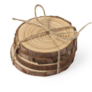 Set 4 posavasos madera Yantic personalizados