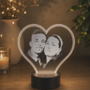 Lámpara personalizada con foto grabada