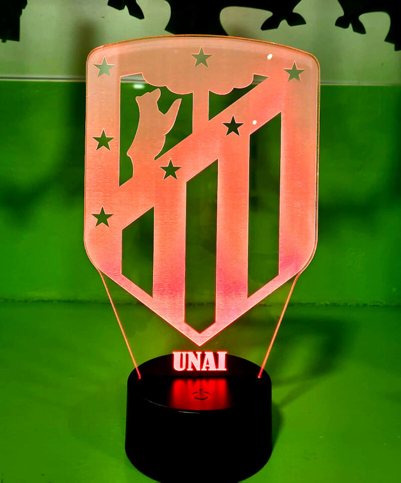 Atletico de Madrid 800x963 - Lámpara Escudos de fútbol