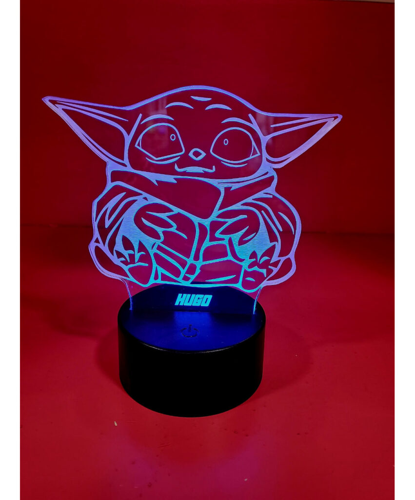 Baby yoda 851x1024 - Lámpara Baby yoda