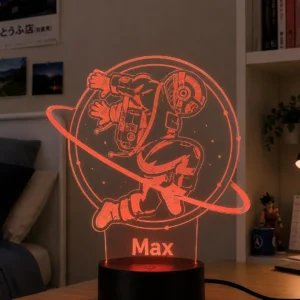 Lámpara LED personalizada astronauta con nombre para niños