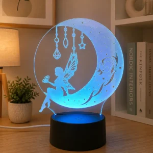 Lámpara LED personalizada hada para habitación infantil