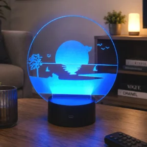 Lámpara LED personalizada puesta de sol con nombre