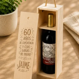 Caja de vino de madera personalizada