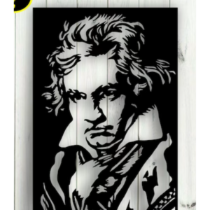 Cuadro troquelado con la imagen de Beethoven