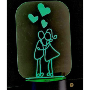 Lámpara decorativa con 2 monigotes abrazándose