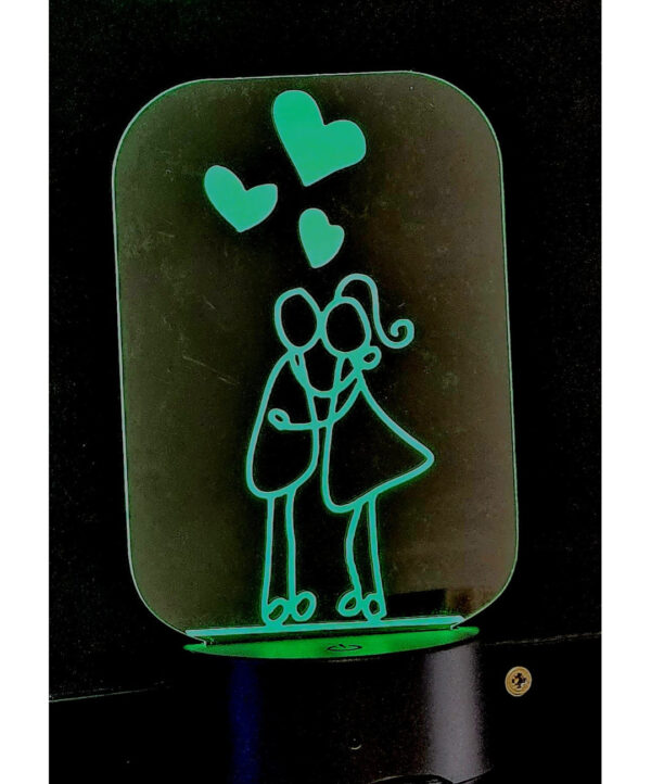 Lámpara decorativa con 2 monigotes abrazándose