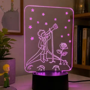 Lámpara LED personalizada El Principito con nombre