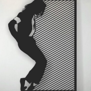 Cuadro Troquelado con la figura de Michael Jackson en uno de sus pasos de baile
