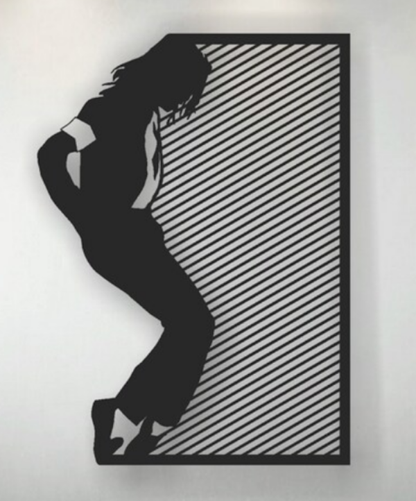 Cuadro Troquelado con la figura de Michael Jackson en uno de sus pasos de baile