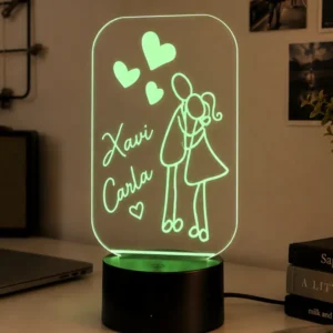 Lámpara LED personalizada Novios Monigotes para parejas