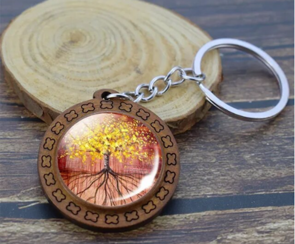 Llavero Árbol de la Vida Naranja