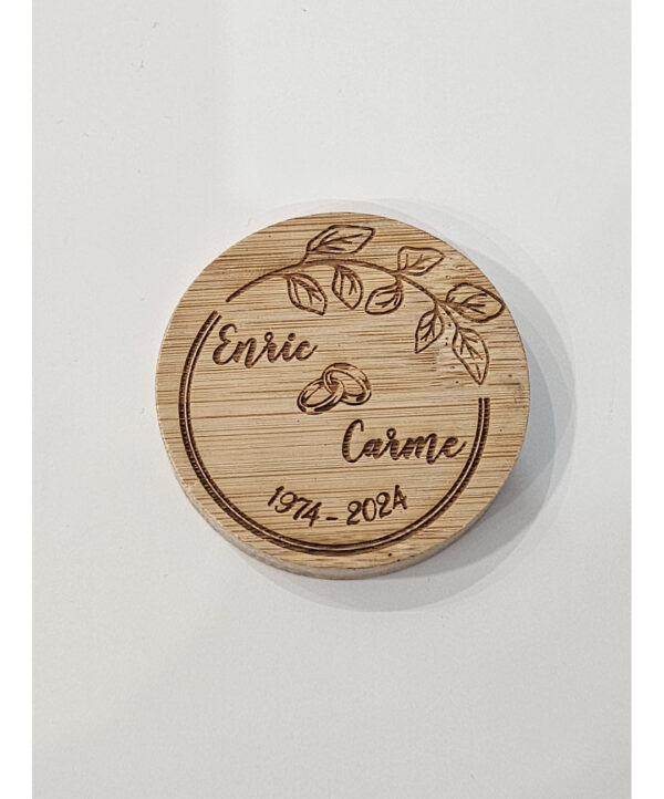 Abridor Imantado de Bambú Personalizado - Imagen 2