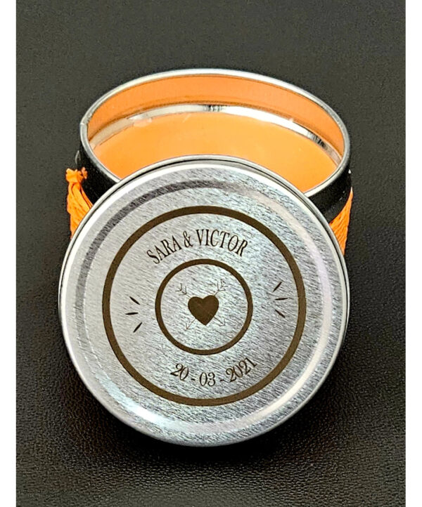 Vela Aromática de Naranja Personalizada - Imagen 2