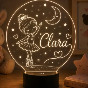 Lámpara personalizada infantil bailarina con nombre