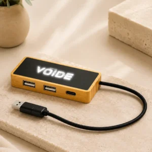 Puerto USB Ginger personalizado con grabado láser iluminado