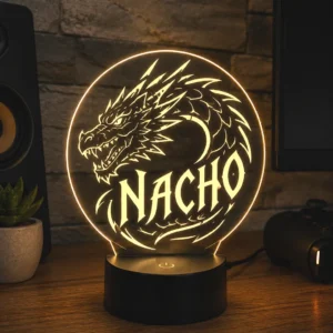 Lámpara personalizada cabeza de dragón
